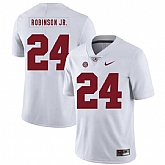 Alabama Crimson Tide 24 Brian Robinson Jr. White Nike College Football Jersey Dzhi,baseball caps,new era cap wholesale,wholesale hats